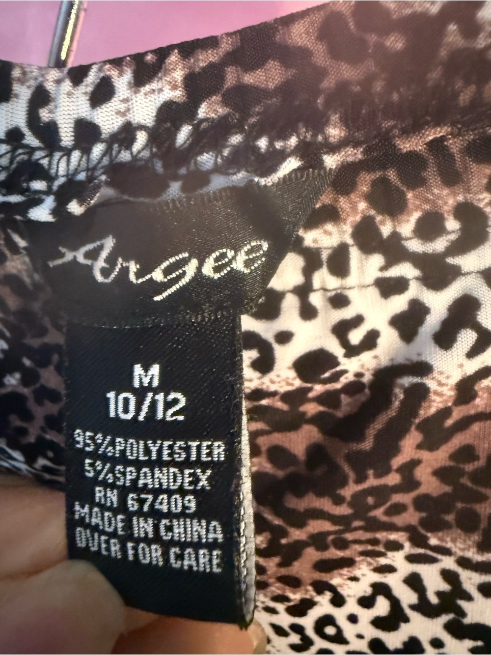 Women’s Brown Animal-Print A-Line Skirt Size 10/12 by - Picture 2 of 3